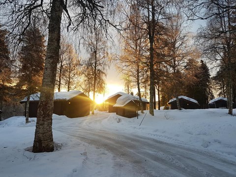 Soloppgang på Groven Camping