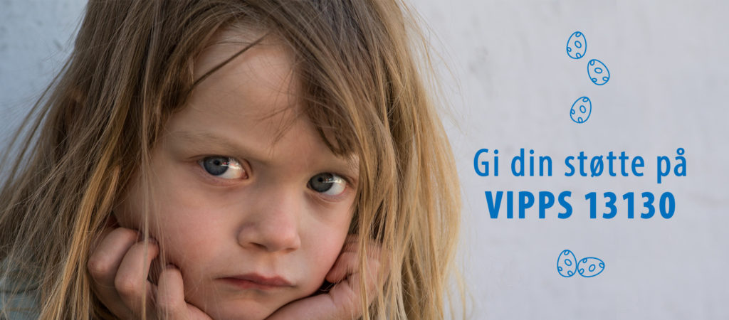 Bilde av liten jente med Vipps nummer i bilde