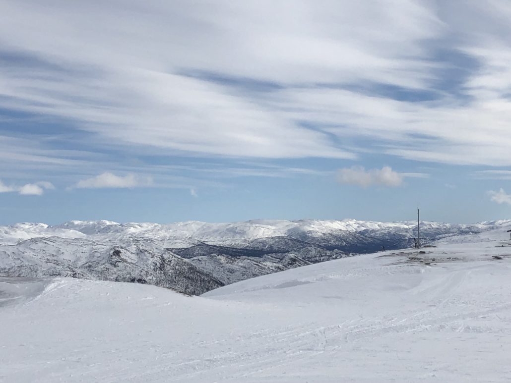 Snødekt landskap på Hovden