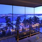 Utsikt fra badstue på Kragerø Resort