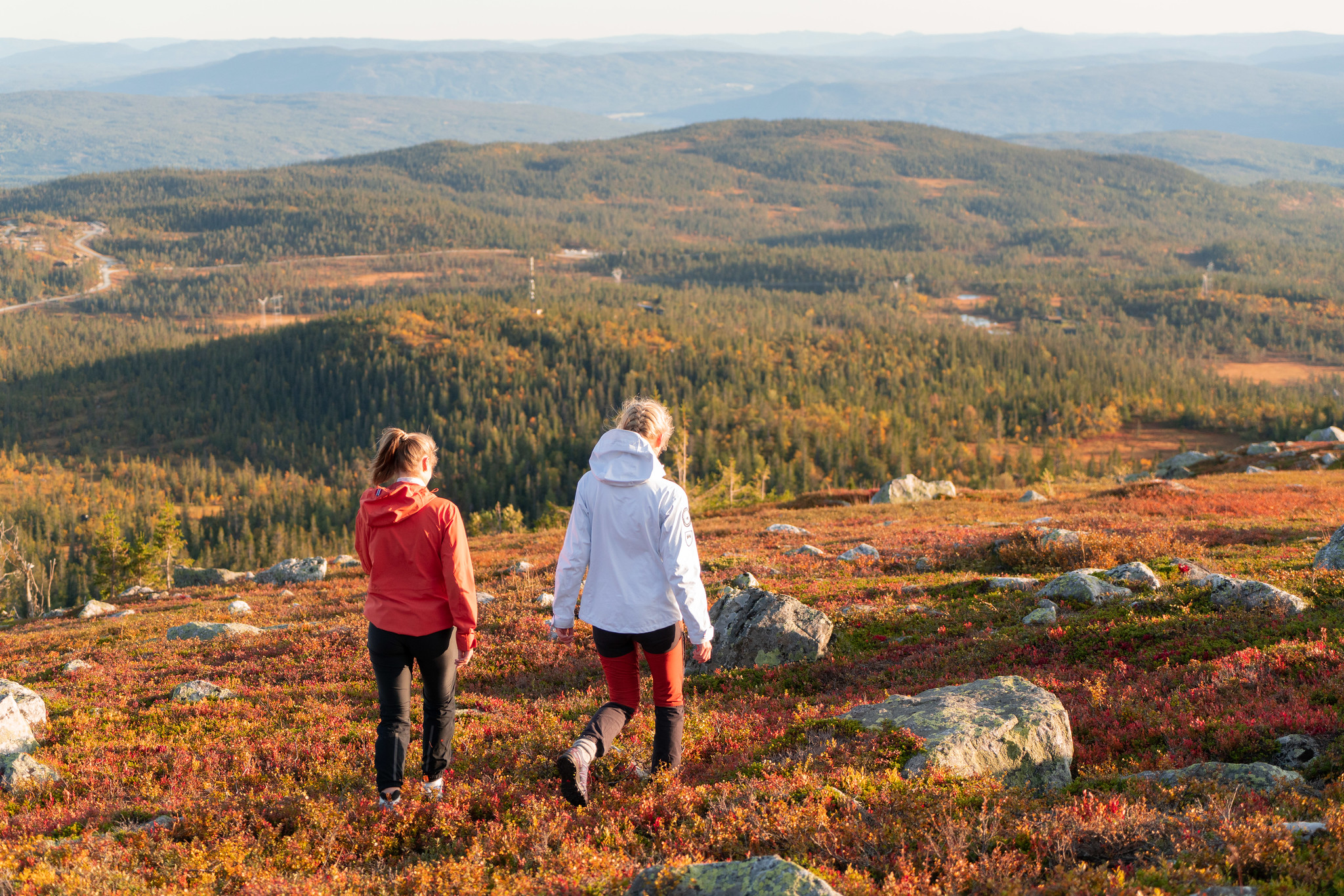 Venner på tur i høstfjellet