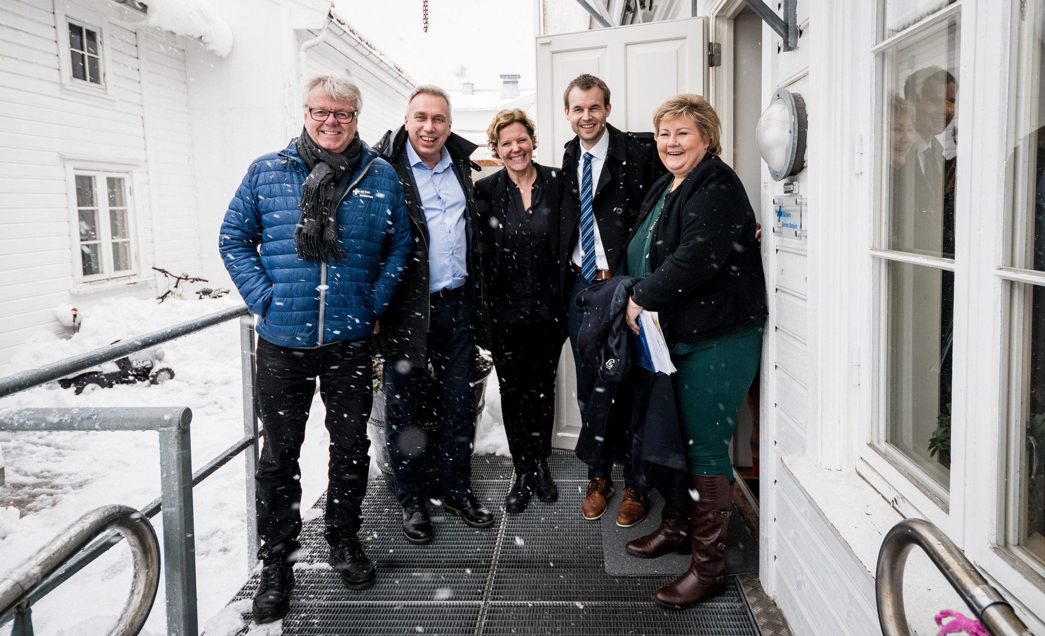 Arvid Solheim, Jan Elverum, Anne Randi Hanssen, Kjell Ingolf Robstad og Erna Solberg