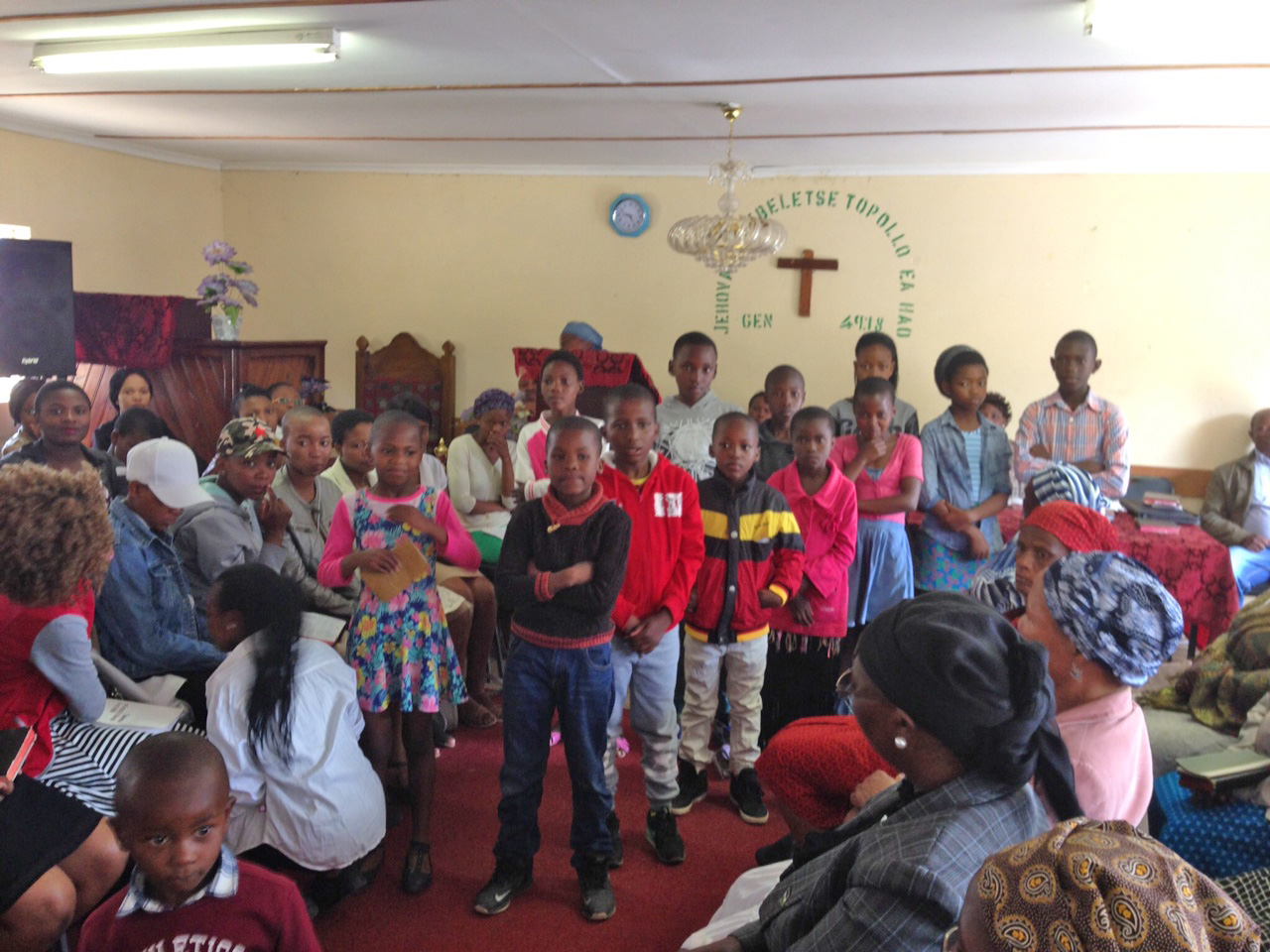 Først var det Gudstjenesten i Ha Thetsane Lesotho Evangelical Church