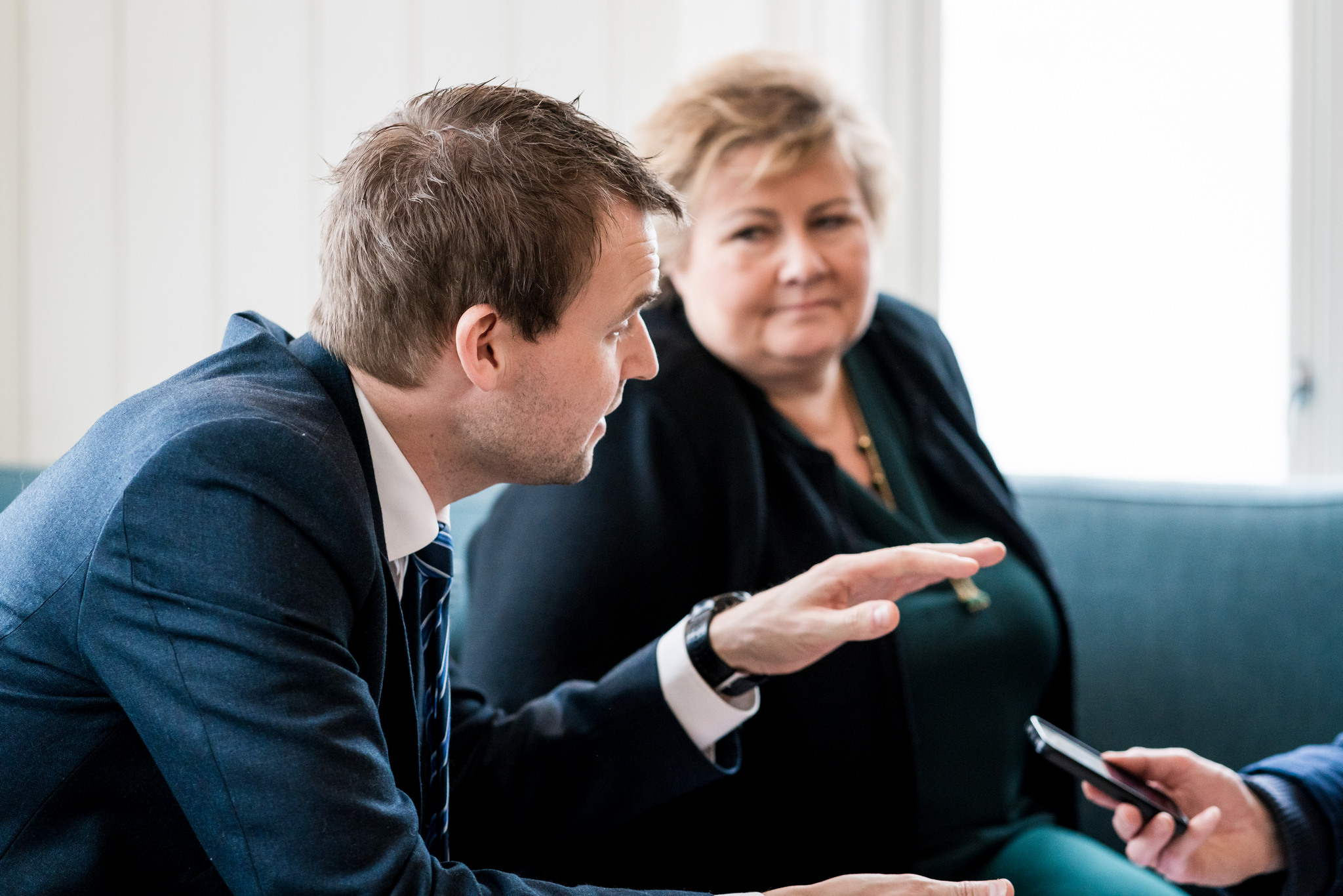 Kjell Ingolf Robstad og Erna Solberg