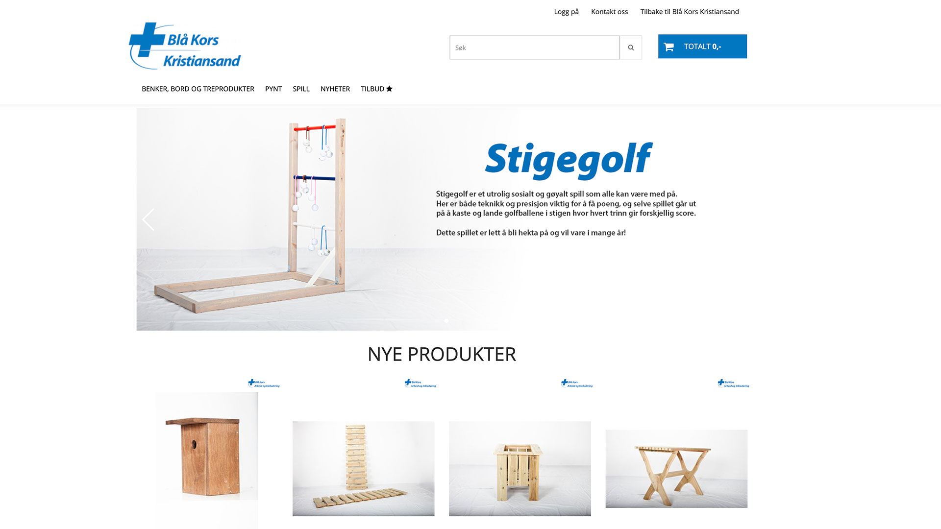 Blå Kors nettbutikk webshop