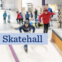 Hall for skating og scoot i Blå Krs Aktivitetspark