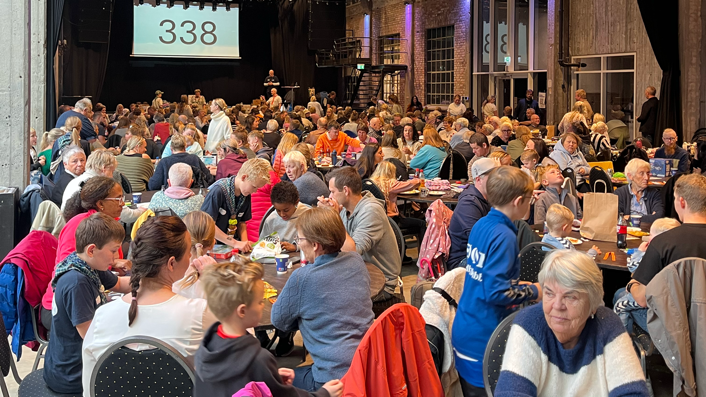 Besøksrekort på Blå Kors-basaren på Hunsfos i Vennesla