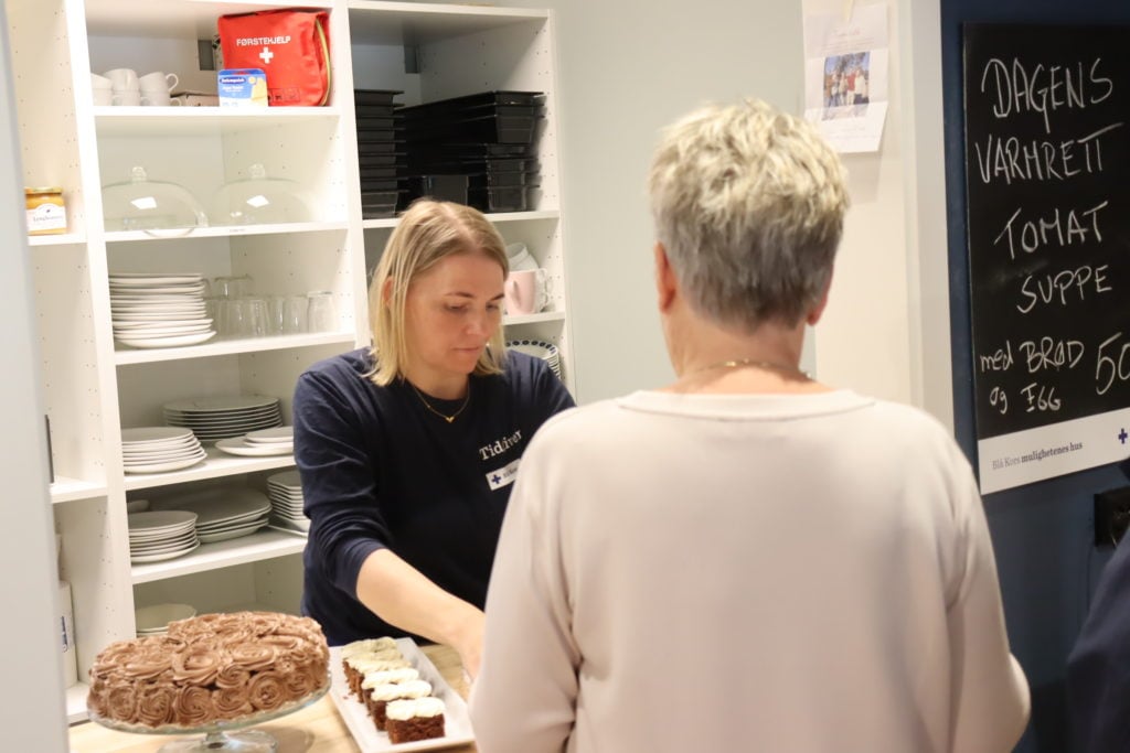 Kafeen på Blå Kors mulighetenes hus