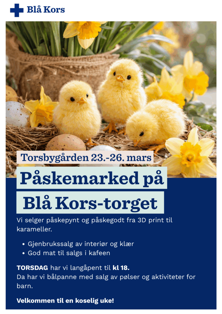 Påskemarked hos Blå Kors Vennesla